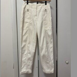 Reiss, High Waisted White Jeans, UK Size 8 / US Size 4